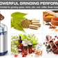 Electric Grinder For Herb,pice,Pollen And Coffee Fast Grinding For Flower Buds,Dry Spices,And Herbs Compact Size  Silver