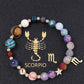 Twelve Constellation Constellation Bracelet Natural Stone Cut Color