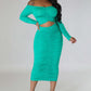 Stretch Solid Color Sexy Dress