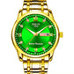 Fashion Alloy Steel Belt Waterproof Luminous Men's Dual Calendar Watch