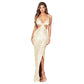 Summer Women's Clothing Split Backless Hollow Dress