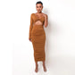 Design Sense Niche Twist Tube Top Sexy Hollow High Waist Sheath Dress