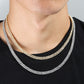 6mm Single Row Full Diamond Cuban Link Chain Zircon Necklace