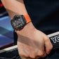 Men's Tonneau Fashion Trend Silicone Strap Luminous Sports Watch