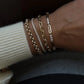Stainless Steel Full Diamond Tennis Chain Women's Bracelet