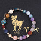 Twelve Constellation Constellation Bracelet Natural Stone Cut Color