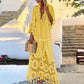 Stitching Tassel Slub Cotton Long Sleeve Dress