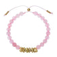 Bubble Letter Bracelet, Natural Stone Name Bracelet